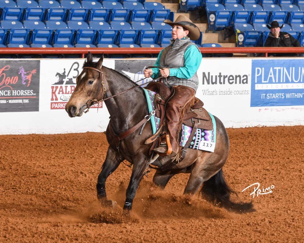 Woman Rider in a Race